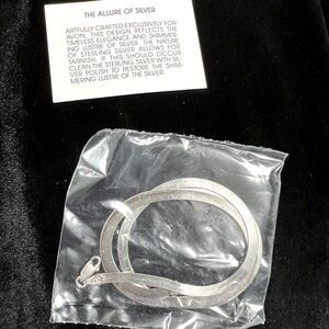 Vintage New Sterling silver herringbone necklace Italy